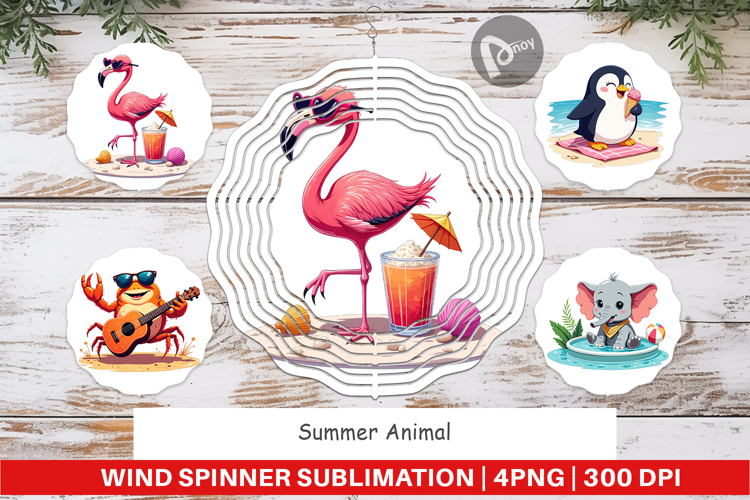 Wind Spinner Summer Animals