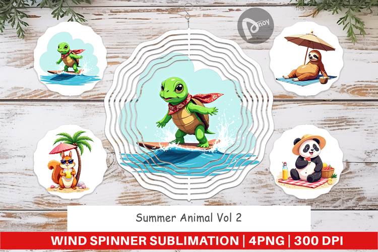 Wind Spinner Summer Animals