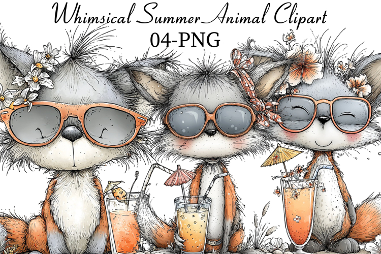 Summer Animals Clipart example image 1