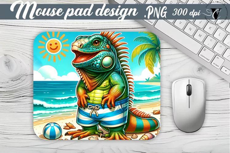 Mouse Pad | Beach mouse pud | Summer animals