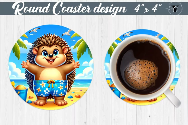 Round Coaster | Summer animals | Beach