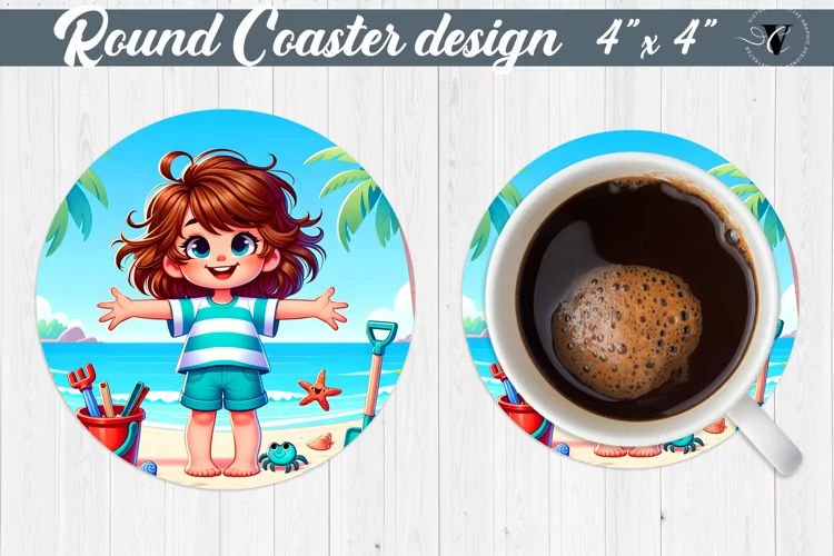 Round Coaster | Summer animals | Beach