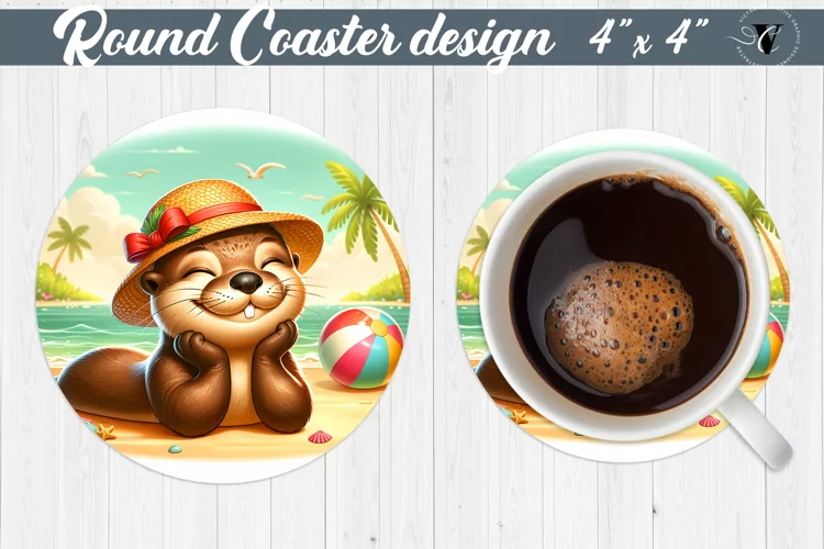 Round Coaster | Summer animals | Beach