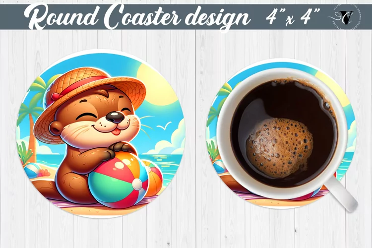 Round Coaster | Summer animals | Beach