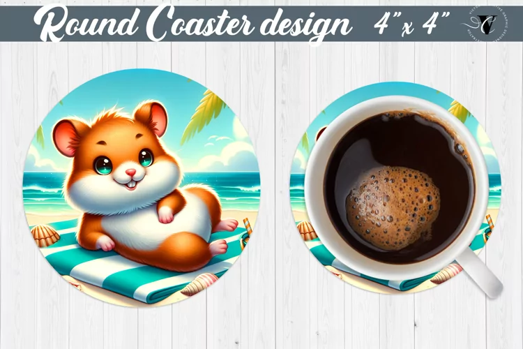 Round Coaster | Summer animals | Beach