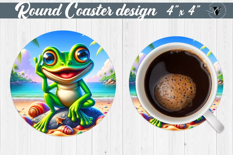 Round Coaster | Summer animals | Beach