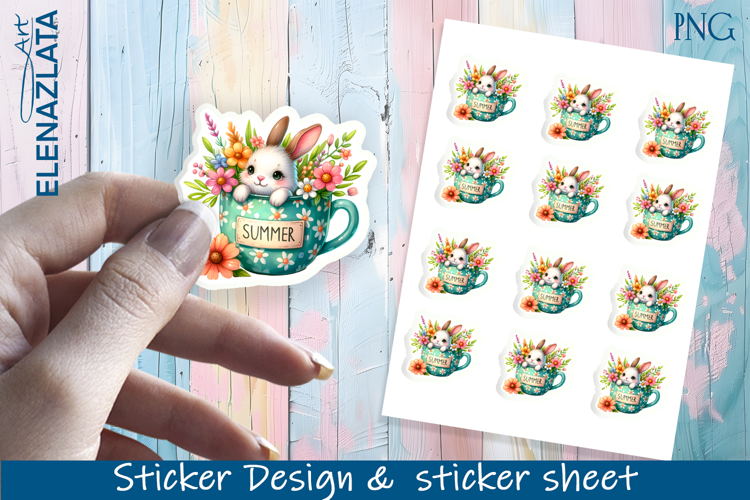 Stickers with cute animals. Children's stickers.