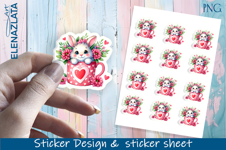 Stickers with cute animals. Children's stickers.