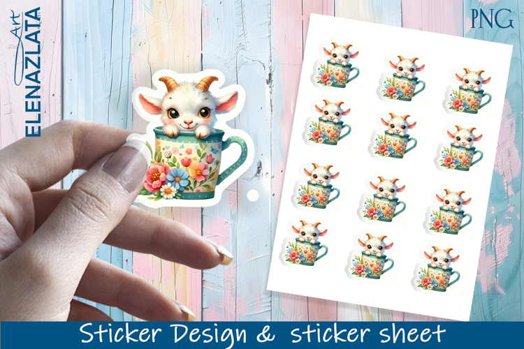Stickers with cute animals. Childrens stickers.