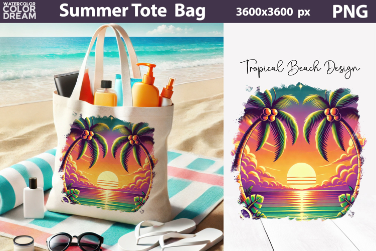 Tropical Palm Tree Sunset Sublimation | Retro Beach Summer