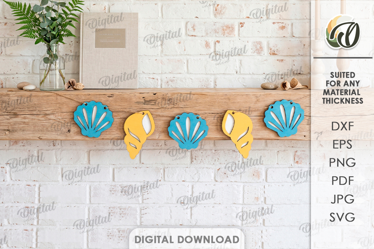 3D Summer Banner Laser Cut. Summer Garland SVG