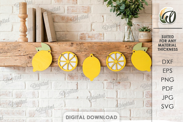 3D Summer Banner Laser Cut. Summer Garland SVG