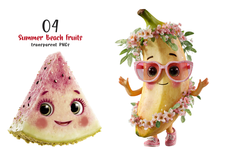 Summer Beach Fruits Png example image 1
