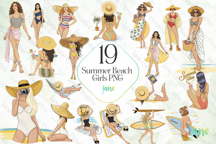 Summer Beach Girls PNG