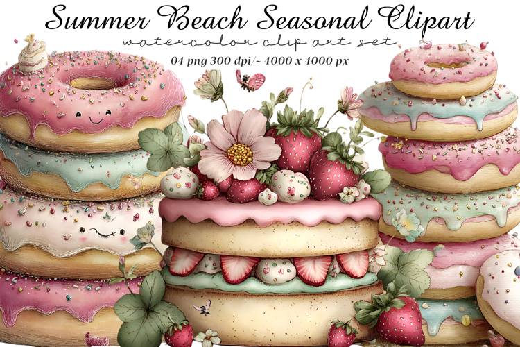 Summer beach seasonal clipart