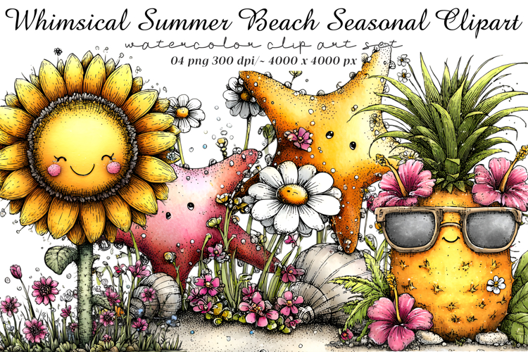 Summer beach seasonal clipart