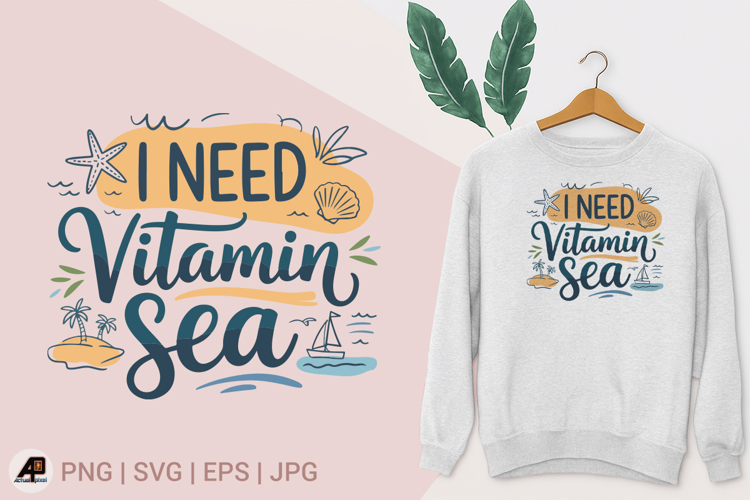 Summer Beach Sublimation Design