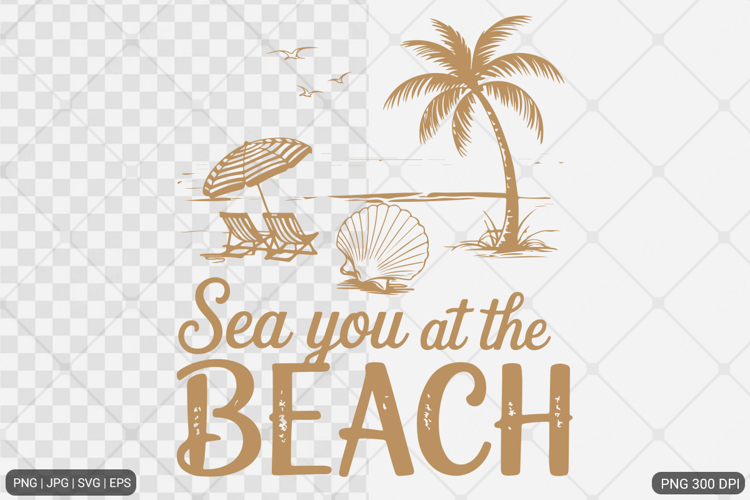 Summer Beach Sublimation Design
