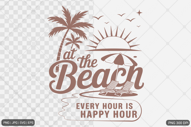 Summer Beach Sublimation Design