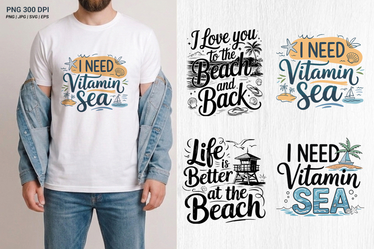 Summer Beach Sublimation Designs