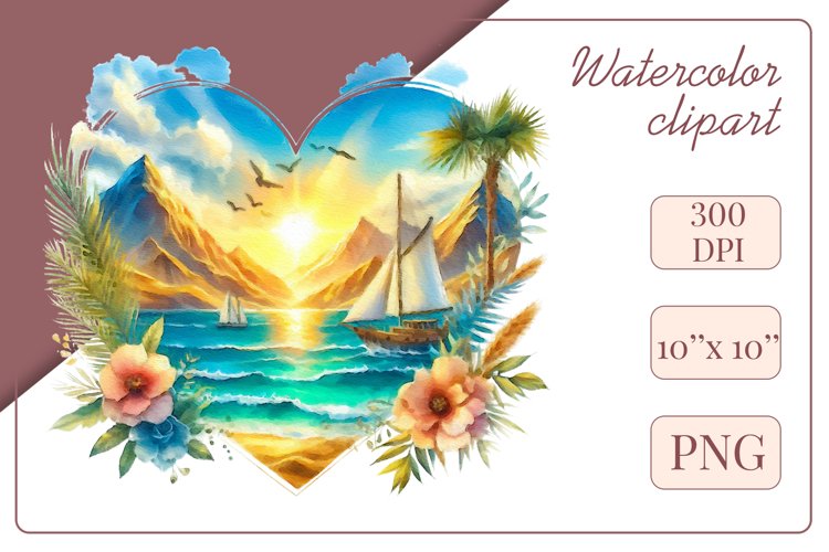 Explore our collection of vibrant watercolor clipart capturing the essence of summer beach relaxation. Perfect for cards, invitations, banners and websites, these designs infuse your projects with freshness, brightness, and joyful vibes.