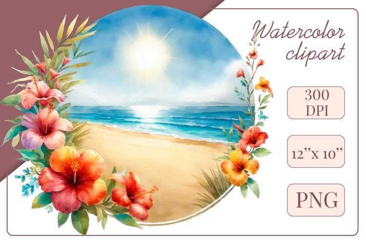Explore our collection of vibrant watercolor clipart capturing the essence of summer beach relaxation. Perfect for cards, invitations, banners and websites, these designs infuse your projects with freshness, brightness, and joyful vibes.