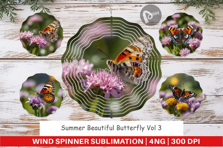 Wind Spinner Summer Beautiful Butterfly example image 1