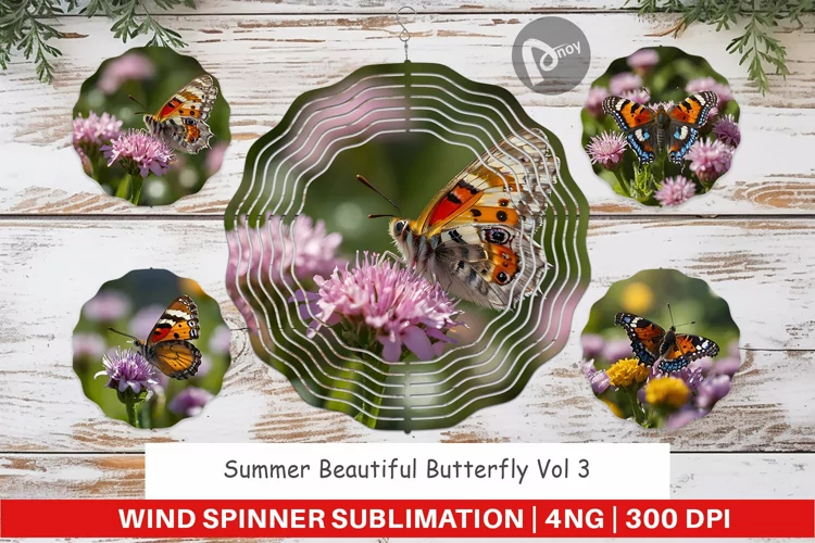 Wind Spinner Summer Beautiful Butterfly