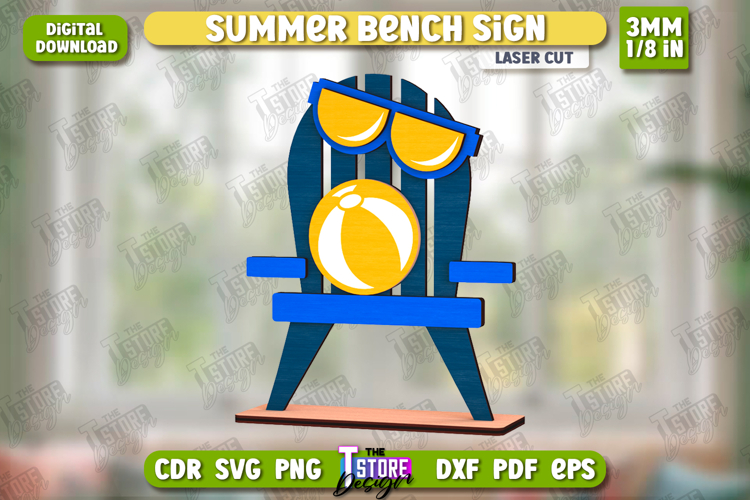 Summer Sign Laser Cut | Summer Vibe | Summer Elements | CNC