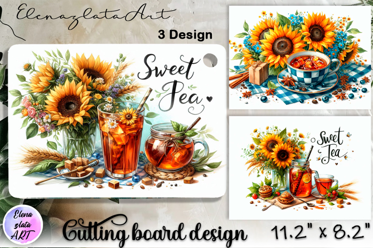 Watercolor summers flowers Cutting Board