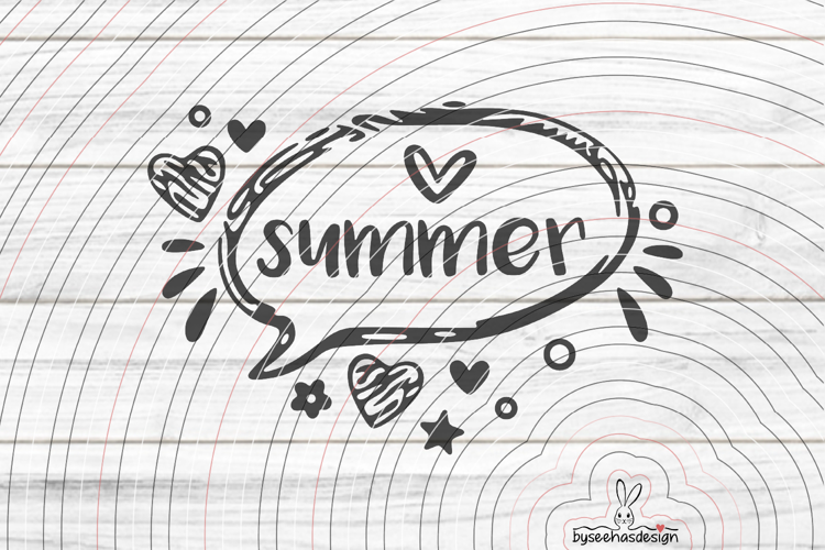 Summer Cutting file SVG DXF
