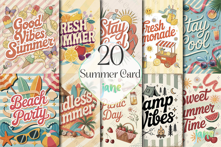 Summer Card Sublimation Bundle