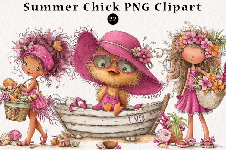 Summer Chick PNG Clipart