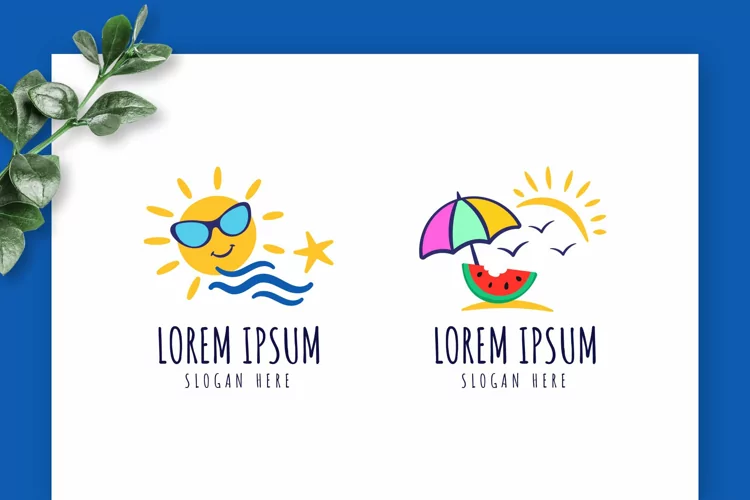 Summer Colorful Logo Illustrations