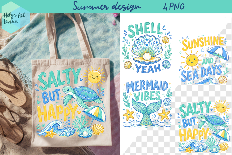 Summer sea, funny quotes PNG