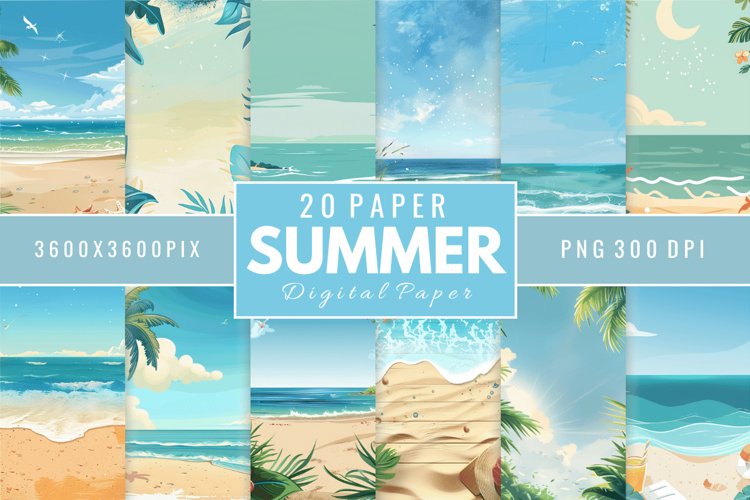 Summer Digital Paper Image 23