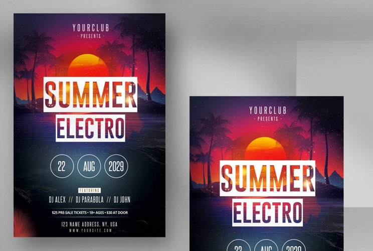 Summer Electro Event Flyer