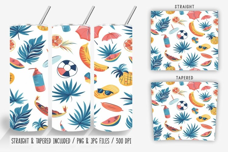 Summer Element Pattern Tumbler Wrap Sublimation