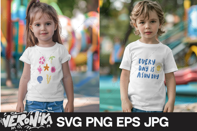 Summer SVG cut file. Summer elements. Every day is a sun day