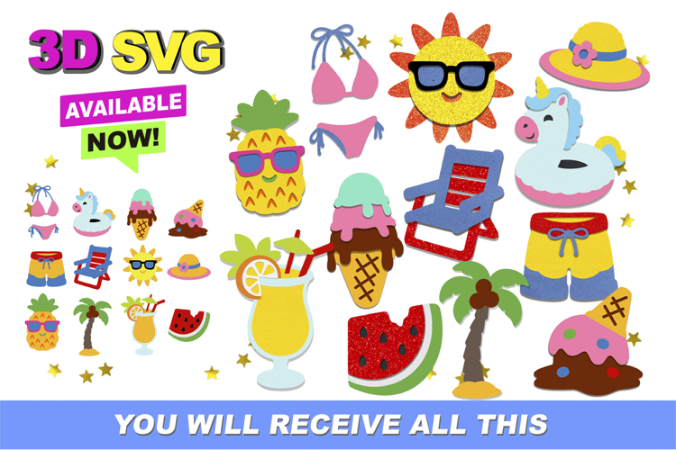 Summer 3D SVG
