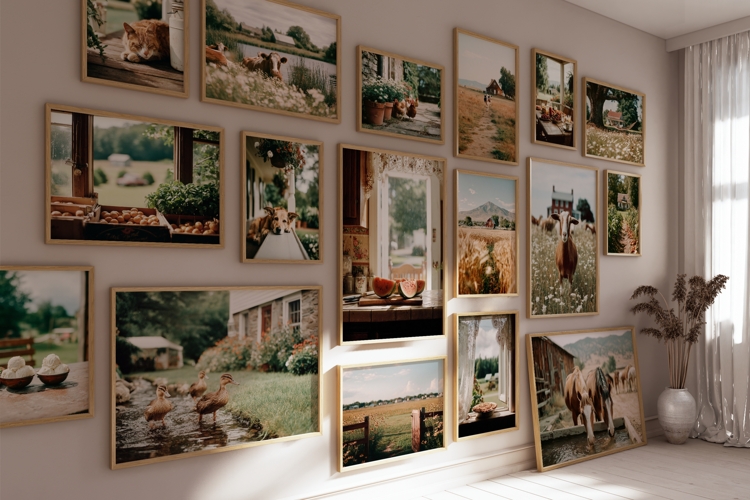 Summer Farmhouse Wall Art, Set of 100