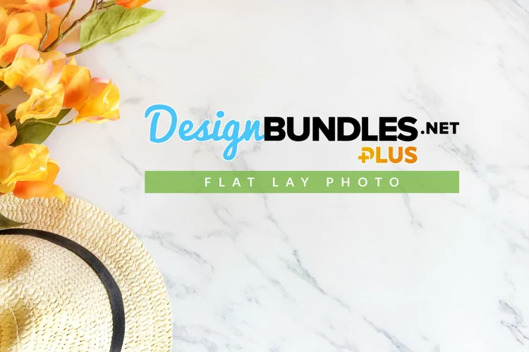 Summer Flat Lay Photo | Straw Hat, Decorative Bougainville