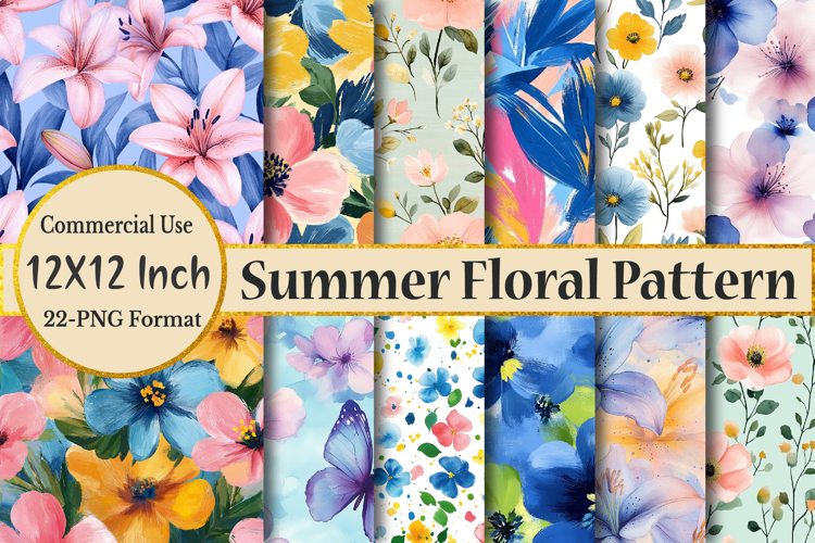 Summer Floral Seamless Pattern