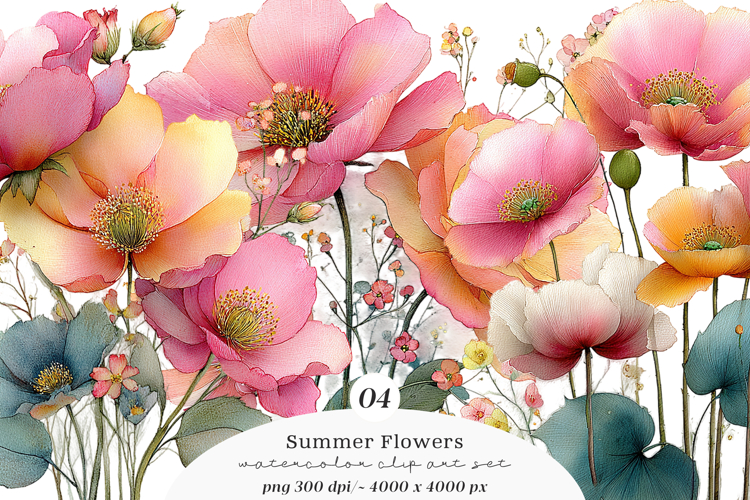 Tropical Flowers Clipart Image 10