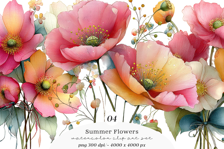 Tropical Flowers Clipart Image 11