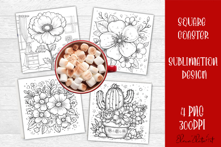 Summer girls Coaster Design |Coloring pages