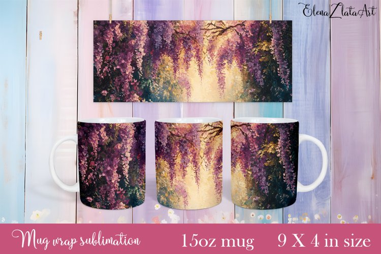 Flowers Mug Sublimation, Floral Design Mug