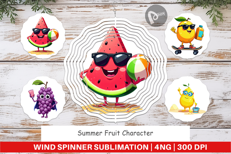 Wind Spinner Summer Fruit Faces