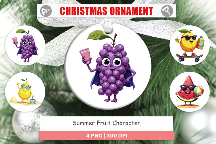 Ornament Summer Fruit Faces example image 1