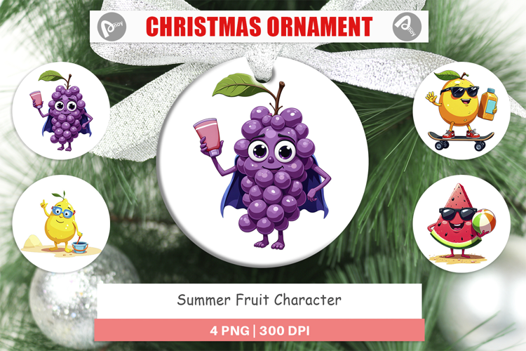 Ornament Summer Fruit Faces